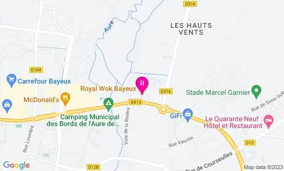 Localisation Restaurant Asiatique Royal Wok