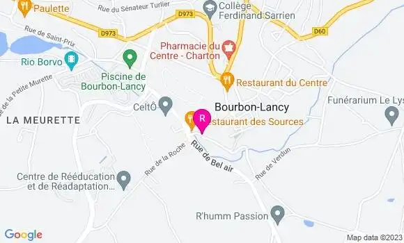 Localisation Restaurant  La Table du Rocher