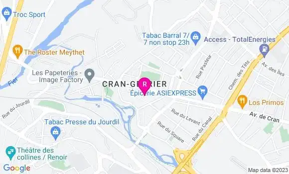 Localisation Brasserie des Artistes