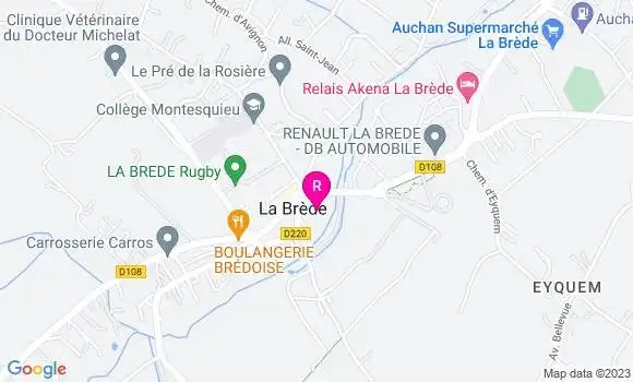 Localisation Restaurant  La Table de Montesquieu