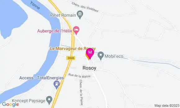 Localisation Restaurant  Le Marvageur de Rosoy
