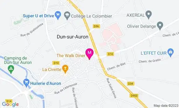 Localisation Restaurant  The Walk Diner