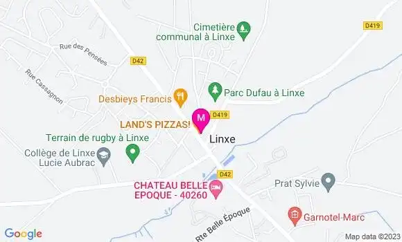 Localisation Pizzeria Land