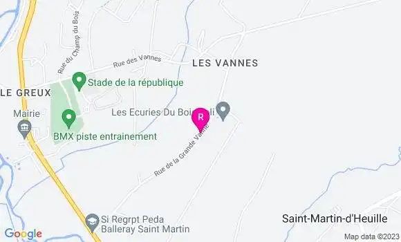 Localisation Restaurant  La Table des Bordes
