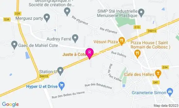 Localisation Restaurant  Juste à Coté