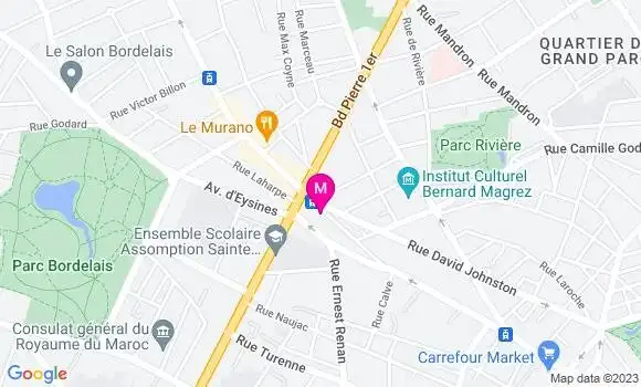 Localisation Restaurant Gastronomique Le Pavillon des Boulevards