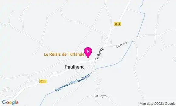 Localisation Restaurant  Le Relais de Turlande