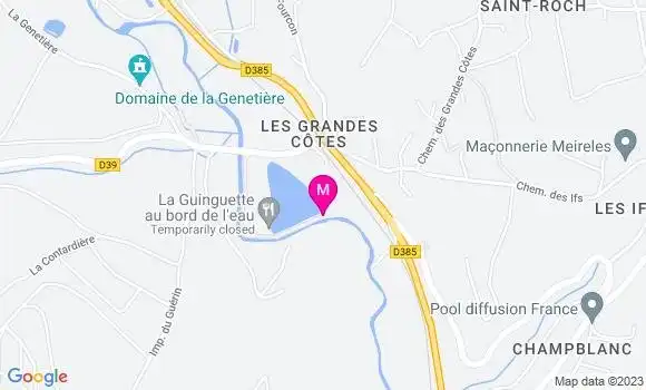 Localisation Restaurant  La Guinguette au Bord de l