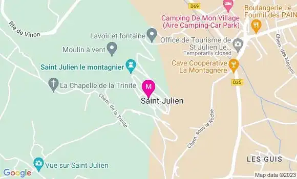 Localisation Auberge du Montagnier