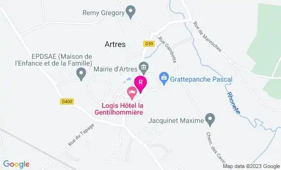 Localisation Restaurant Hôtel La Gentilhommière