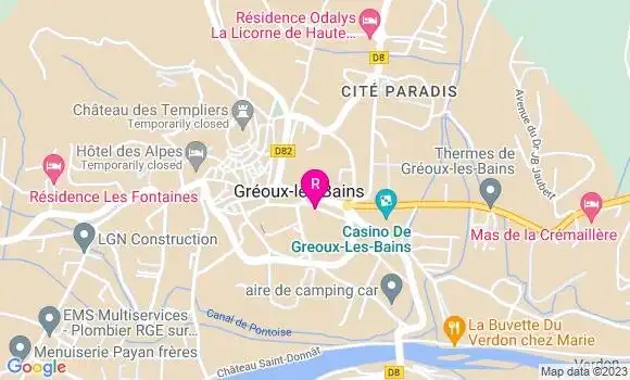 Localisation Restaurant  Le Jardin des Lilas