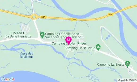 Localisation Restaurant Snack Snack Bar du Camping les Prises