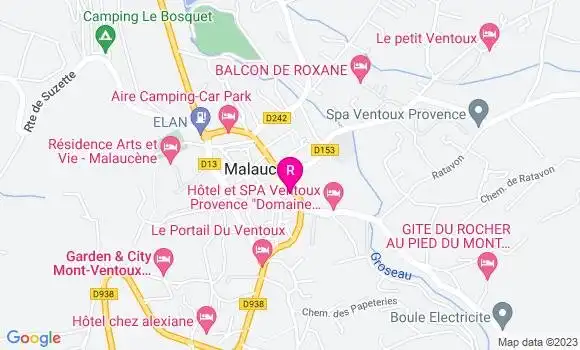 Localisation Restaurant  Les Terrasses du Ventoux