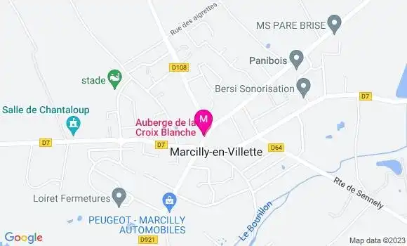 Localisation Auberge de la Croix Blanche