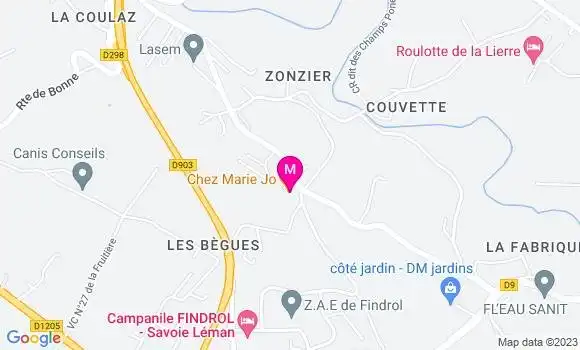 Localisation Restaurant  Chez Marie Jo
