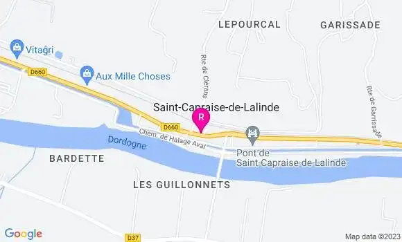 Localisation Restaurant  La Bastide Capraise