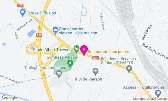 Localisation Restaurant  Le Jean Jaurès
