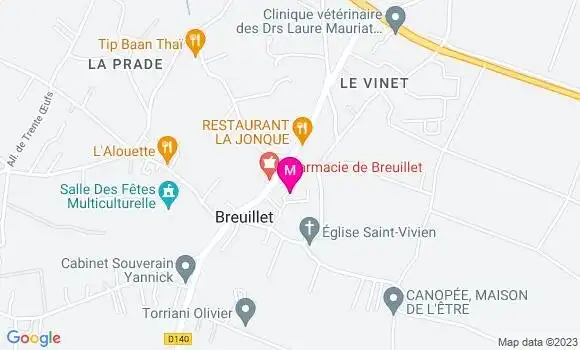 Localisation Restaurant  La Santonine