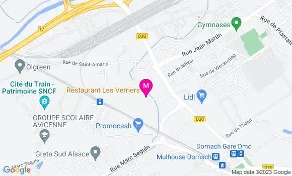 Localisation Restaurant les Verriers