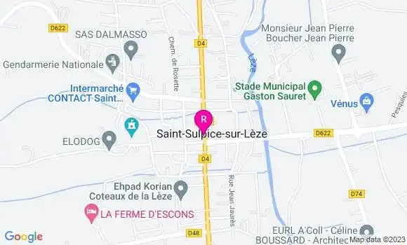 Localisation Brasserie du Midi