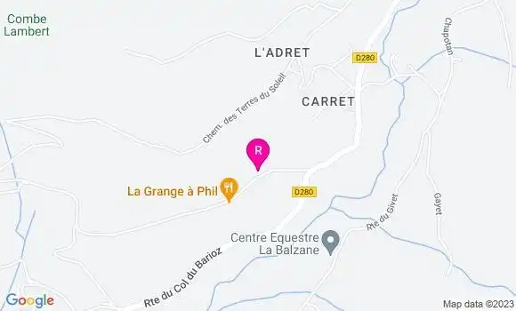 Localisation Restaurant  La Grange à Phil