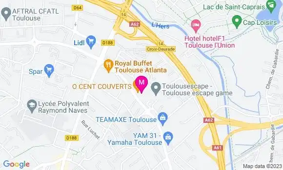 Localisation Restaurant  O Cent Couverts