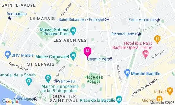 Localisation Restaurant  Les Minimes