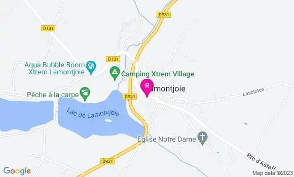 Localisation Restaurant  La Table de la Bastide