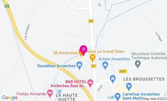 Localisation Restaurant Bar 3B