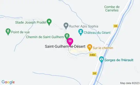 Localisation La Crêperie de Gellone