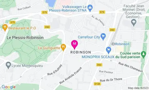 Localisation Pizzeria Les Jardins Manjo de Robinson