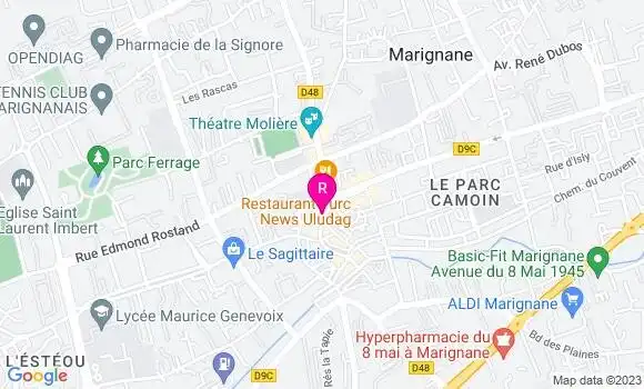 Localisation Restaurant  Le Grand Bleu
