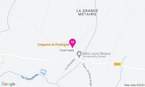 Localisation Crêperie Le Pontigné
