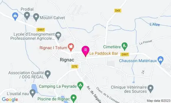 Localisation Restaurant Bar Le Paddock