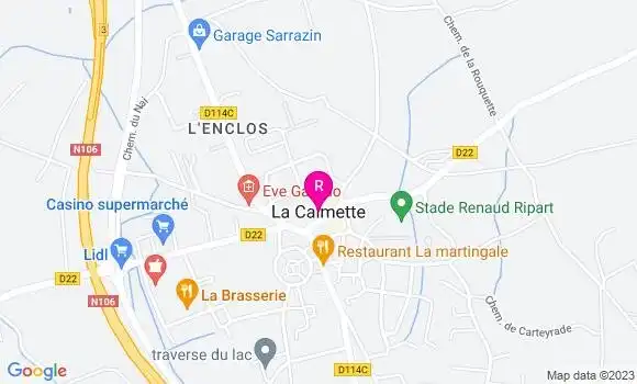 Localisation Restaurant  La Martingale