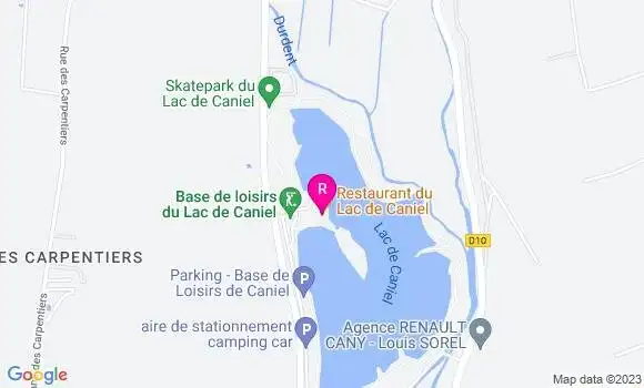 Localisation Restaurant du Lac de Caniel