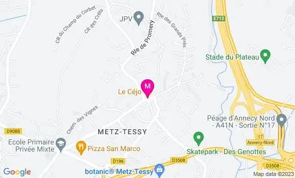 Localisation Restaurant  Le Céjo