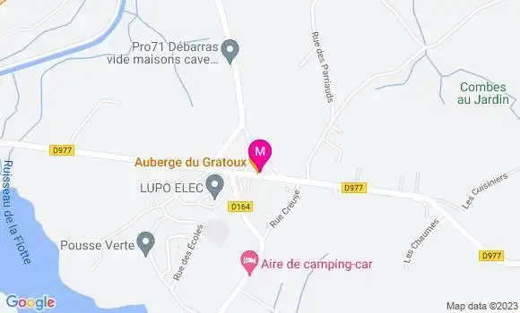 Localisation Auberge du Gratoux