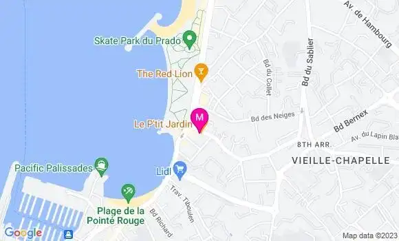 Localisation Restaurant  Le P