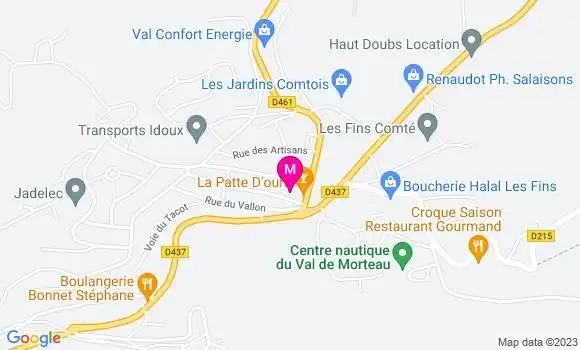Localisation Restaurant  La Patte d