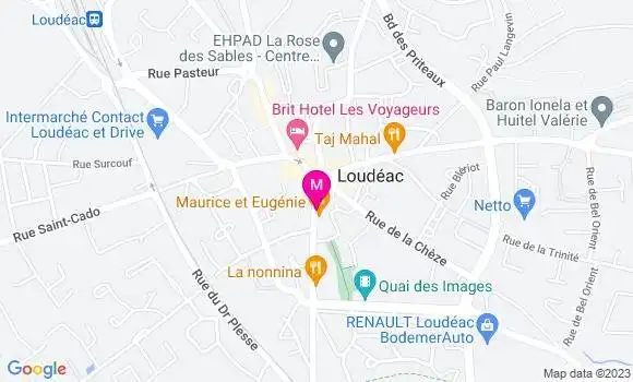 Localisation Restaurant  Maurice et Eugénie