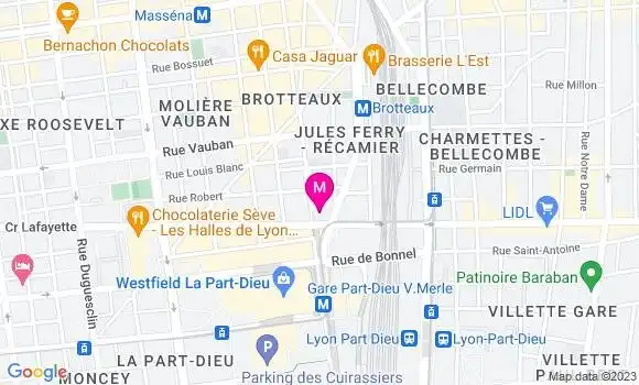 Localisation Crêperie Le Marélie Brotteaux