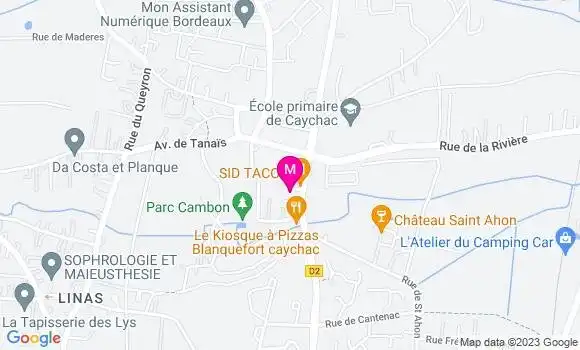 Localisation Restaurant  La Table de Caychac