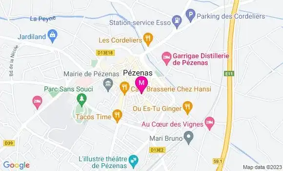 Localisation Restaurant  Le Sans Vin