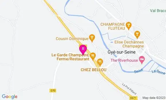 Localisation Restaurant  Le Garde Champêtre