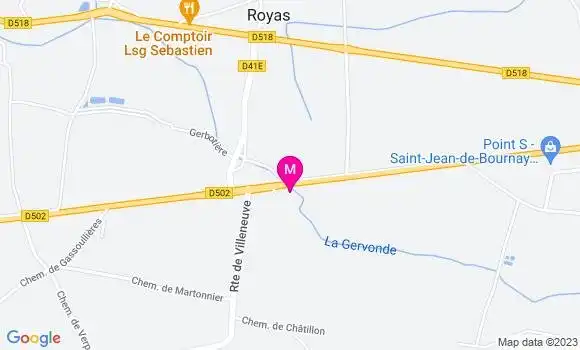 Localisation Restaurant  La Terrasse de Royas