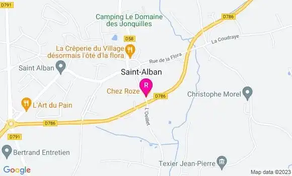 Localisation Restaurant  Chez Roze