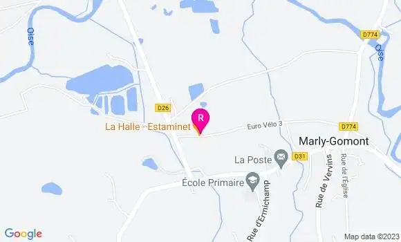 Localisation Restaurant Bar La Halle