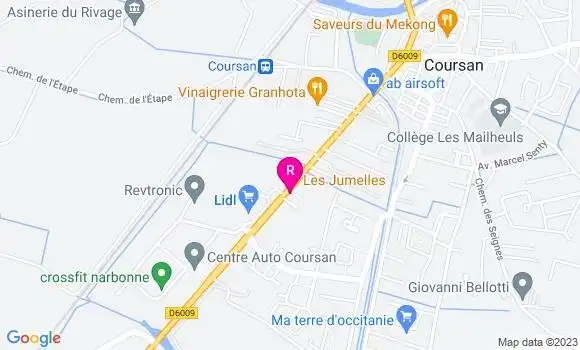 Localisation Restaurant  Les Jumelles