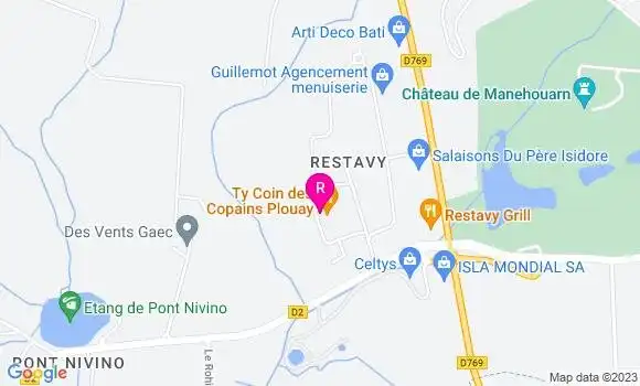 Localisation Restaurant  Ty Coin des Copains